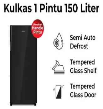 Polytron Kulkas 1 Pintu 150 Liter PRA 15D