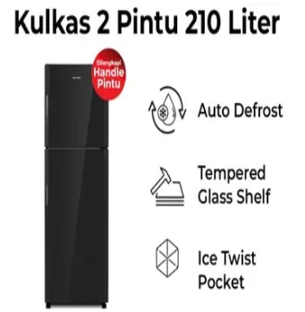 Polytron Kulkas 2 Pintu 210 Liter PRM 21D